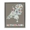 Stupell Industries Kid's Map of Netherlands Floating Frame, design by Carla Daly